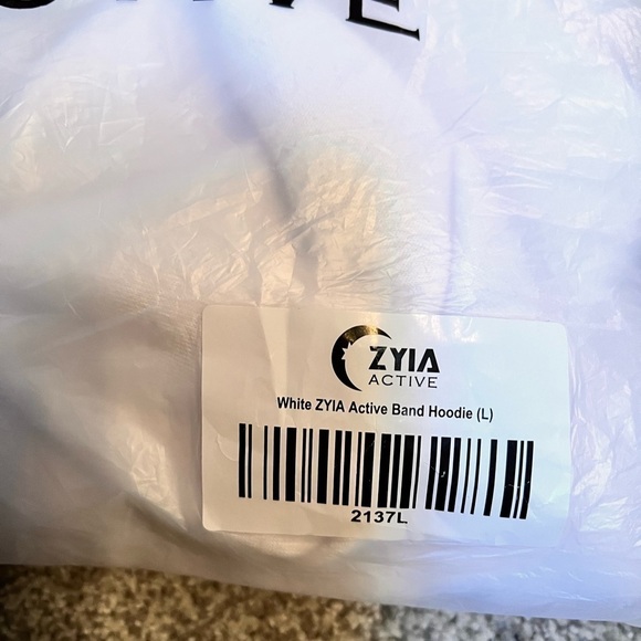White Zyia Active Band Hoodie - Picture 9 of 10